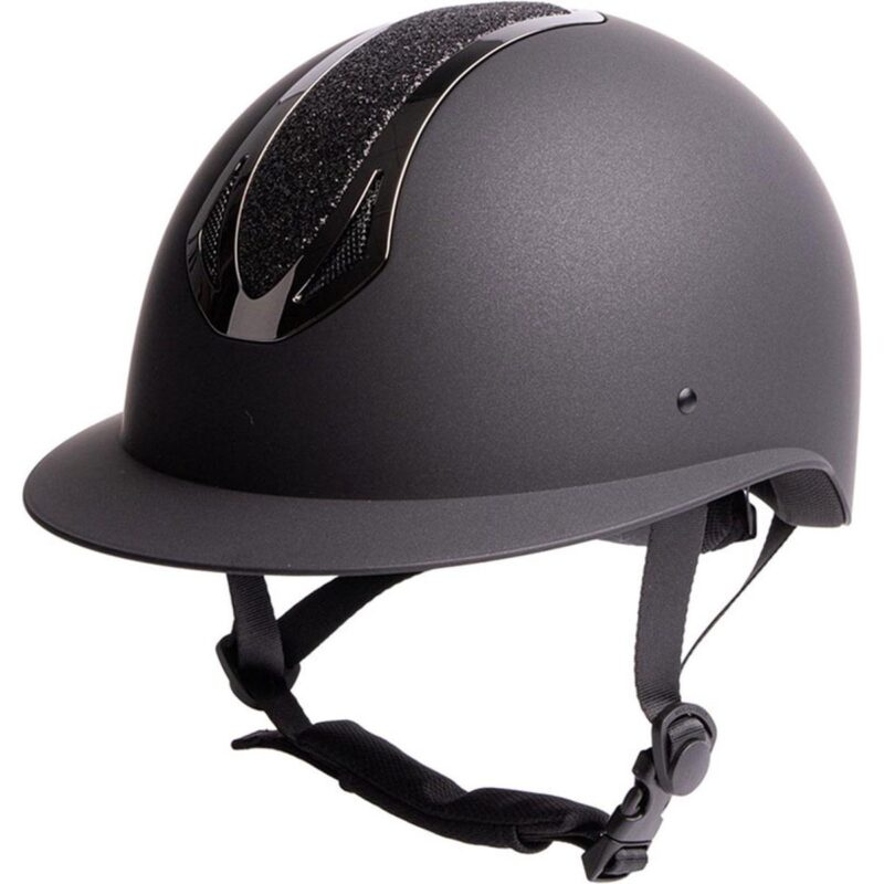 Harry's Horse - Veiligheidscap Pro F1 Mat Sparkle Zwart/Zwart - L 58/60